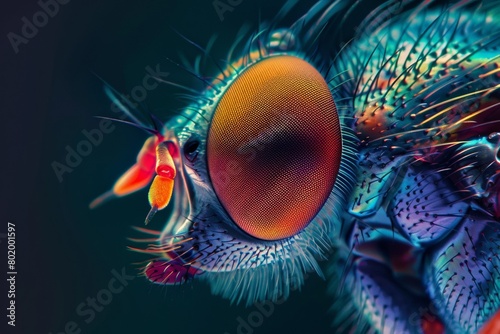 Compound Structure of a Fruit Fly Eye © wpw