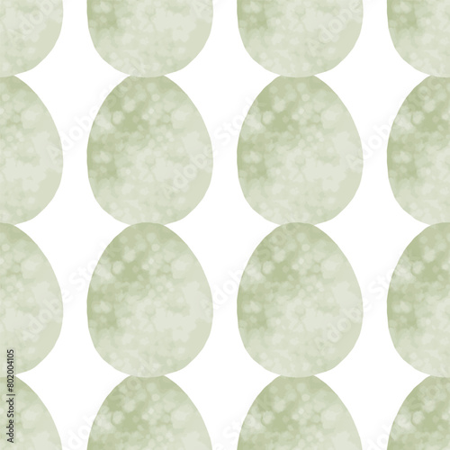 Seamless pattern with easter eggs, hand drawn illustration in watercolor style