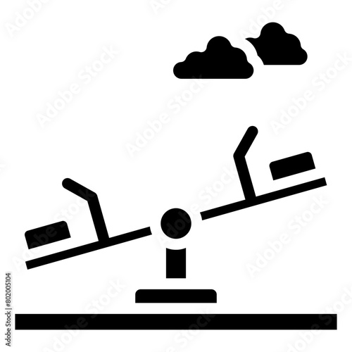 Playground glyph icon, related to kindergarten theme, use for UI or UX kit, modern app development.