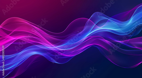 Abstract purple and blue background with smooth lines