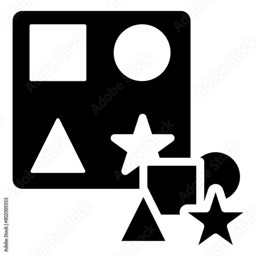 Toy glyph icon, related to kindergarten theme, use for UI or UX kit, modern app development.