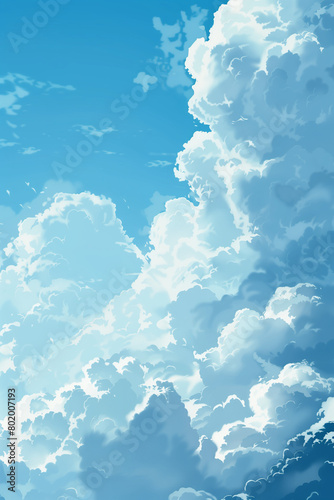 blue sky background with clouds. High quality photo