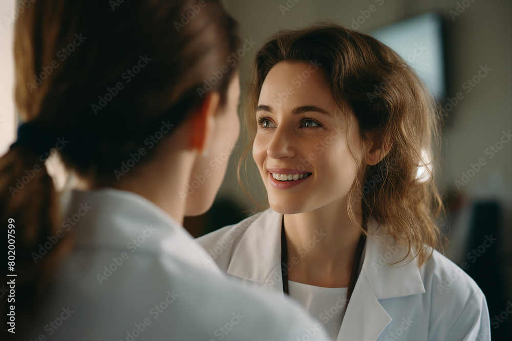 AI generated portrait of patient on medical examination in hospital AI generated portrait of patient on medical examination in hospital