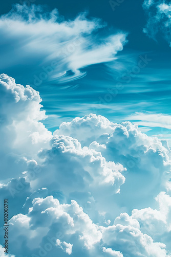 blue sky background with clouds. High quality photo