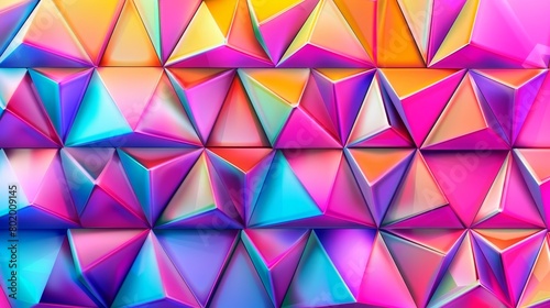 A geometric background with color triangles. A design element based on geometric shapes