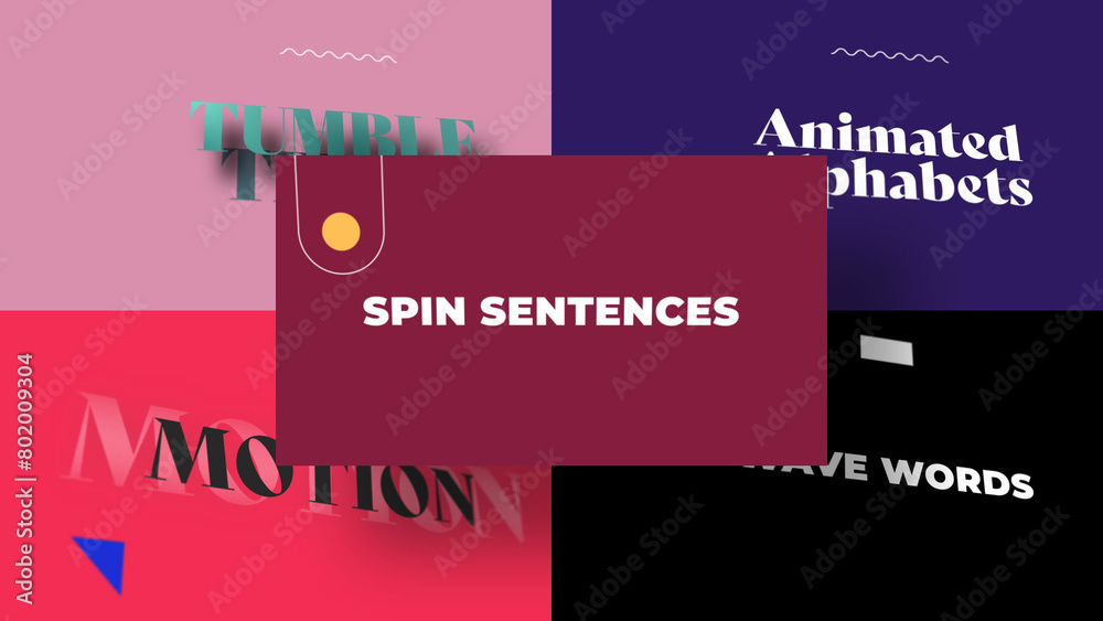 Control Animation Words 3D Stereo Text Layers | Animated Titles with Control Panels Stock ...