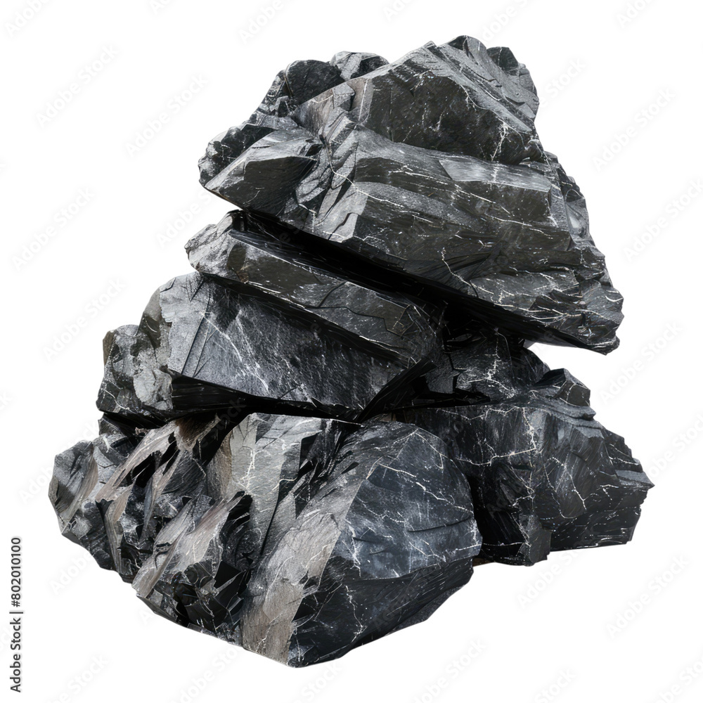 Photo of coal isolated on transparent background