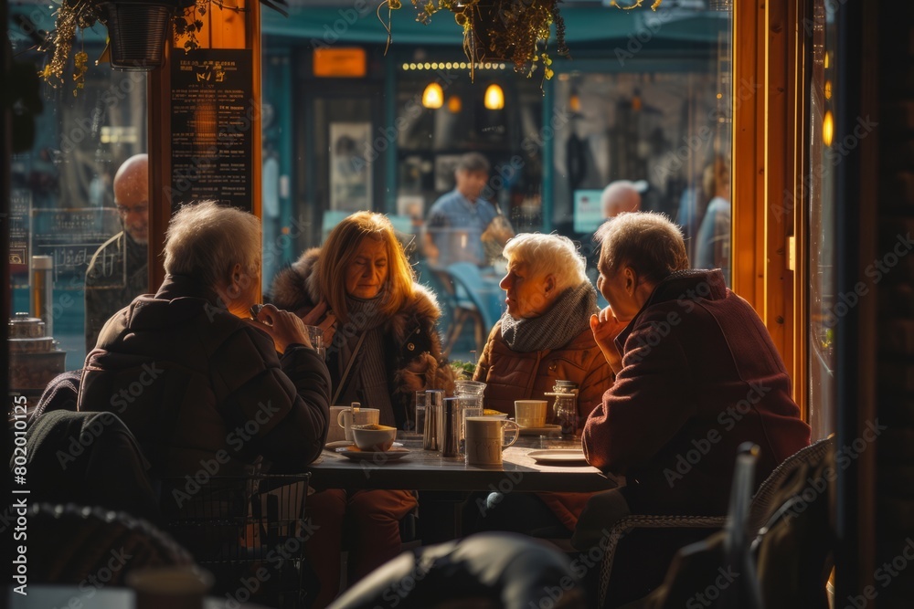 Parisian street cafe in Paris, France Parisian street cafe in Paris, France