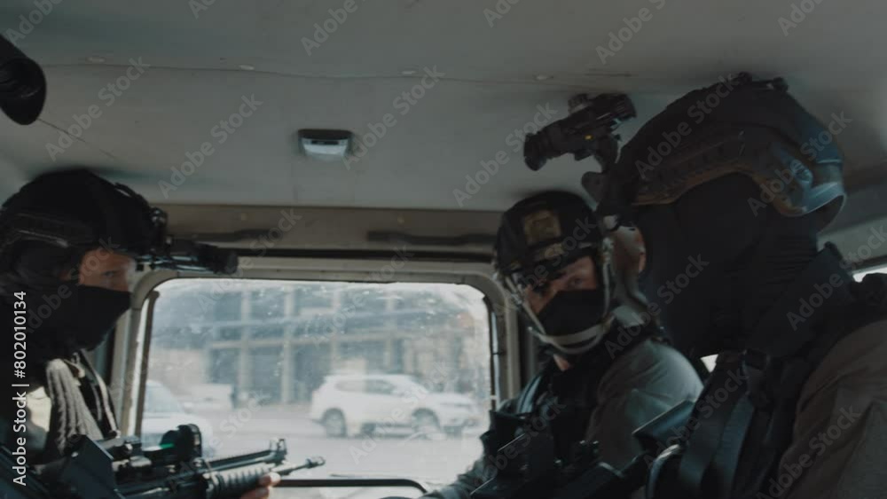 Special forces sitting In a car Special forces sitting In a car