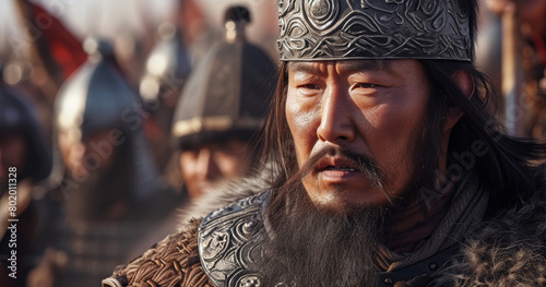 Ancient Mongol Leader Kublai Khagan photo