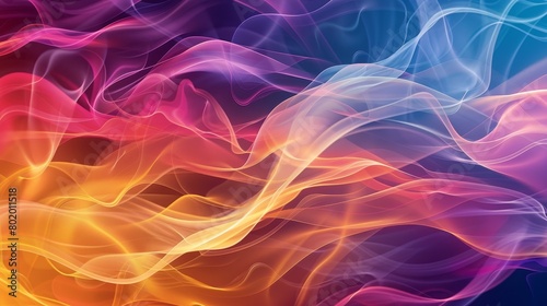 Modern colorful smoke background with abstract lines