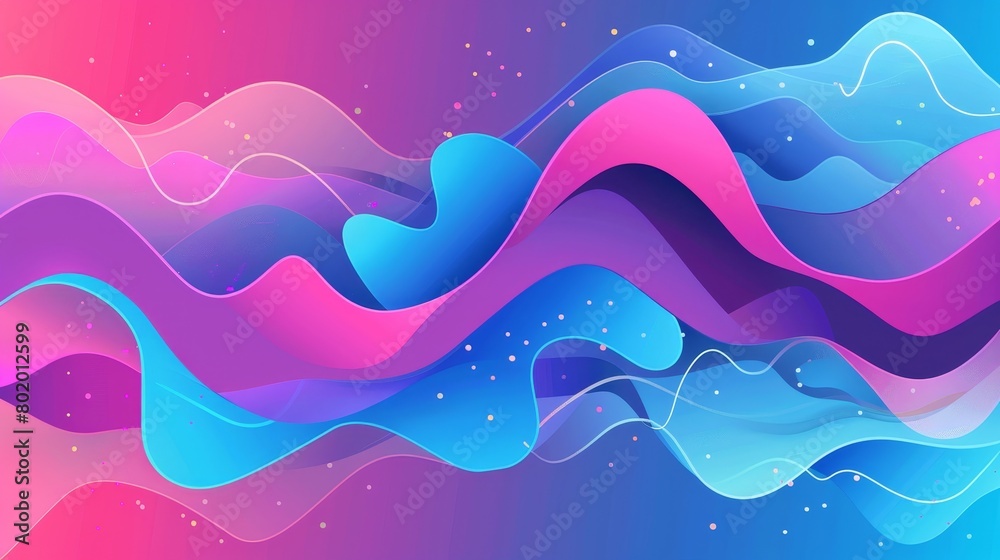 Waves of transparent abstract banner template Waves of transparent abstract banner template