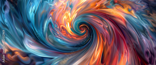 Swirling vortexes of color twist and turn, casting a spell of enchantment with their hypnotic dance. photo