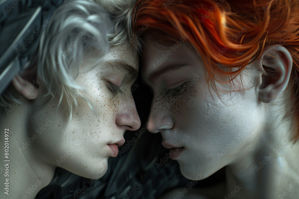 Generated with AI picture of two fantasy people looking to each other Generated with AI picture of two fantasy people looking to each other