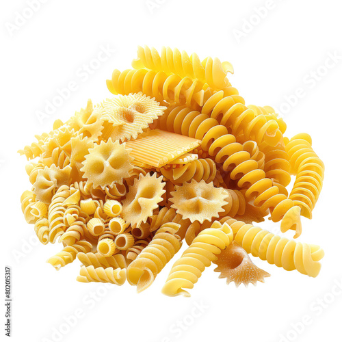 Photo of Italian pasta isolated on transparent background