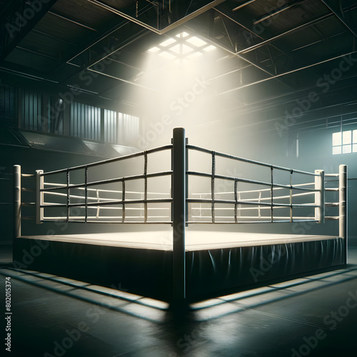 Dawn of Discipline: Empty Boxing Ring Awaiting the Day's Training © Єгор Городок