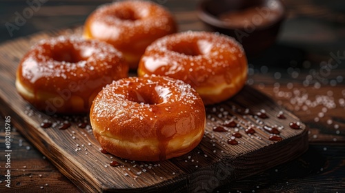 Donuts with delicious, fragrant, and sweet flavors are undoubtedly one of the most famous and popular sweets worldwide. photo