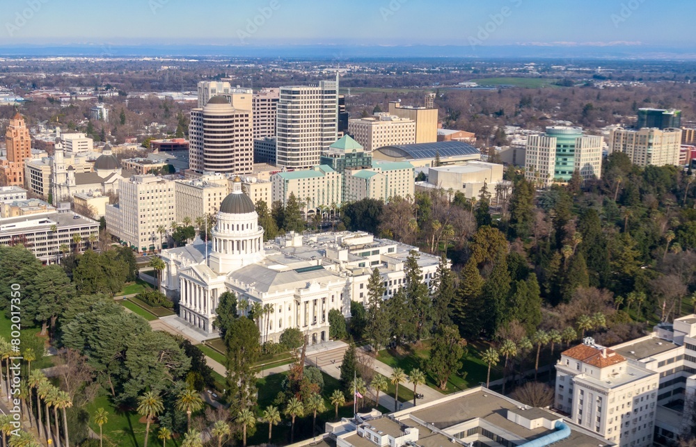 California State Capitol building in downtown Sacramento, California, United States.