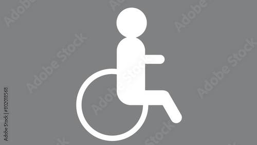 Disabled handicap icons. Wheelchair icon symbol,simple wheelchair design.