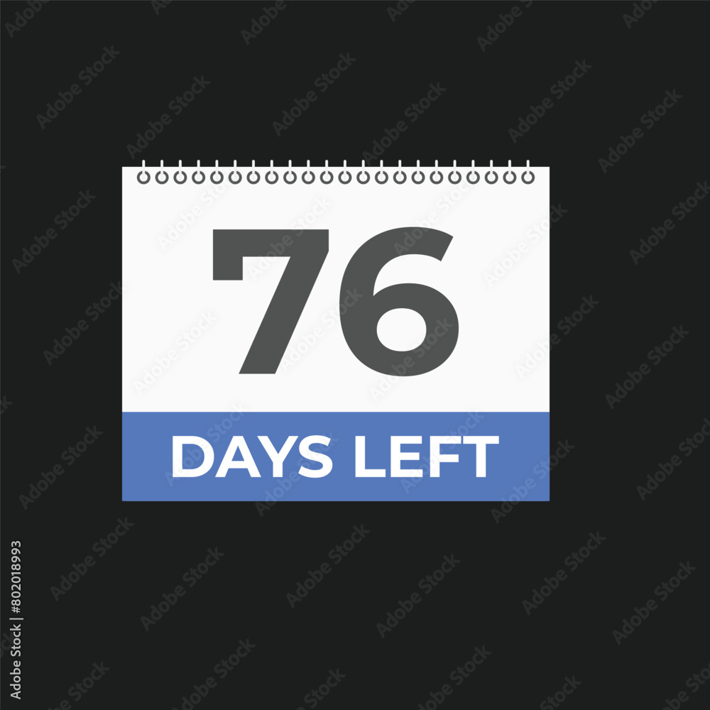 76 days to go countdown template. 76 day Countdown left days banner design. 76 Days left countdown timer
76 days to go countdown template. 76 day Countdown left days banner design. 76 Days left countdown timer