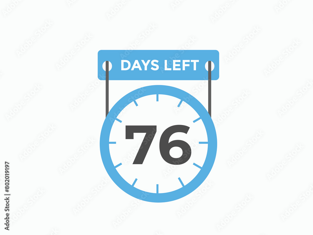 76 days to go countdown template. 76 day Countdown left days banner design. 76 Days left countdown timer
76 days to go countdown template. 76 day Countdown left days banner design. 76 Days left countdown timer