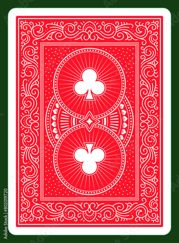 Classic playing cards back design