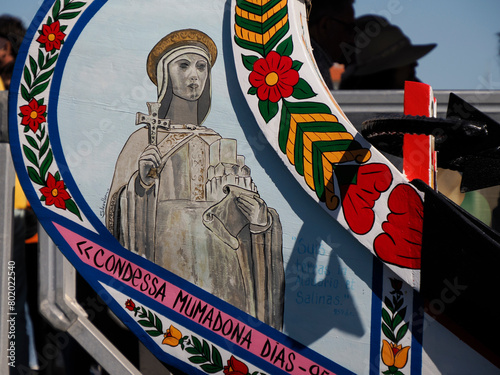 Wallpaper Mural Aveiro Moliceiro boat gondola detail Traditional boats on the canal, Portugal. Torontodigital.ca