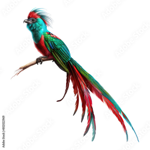 Photo of resplendent quetzal isolated on transparent background