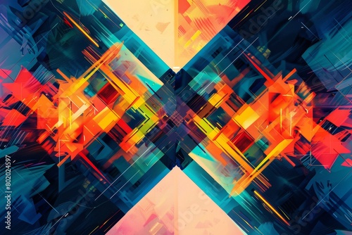 Brightly colored abstract illustration  photo