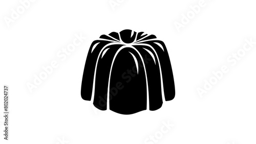 Jelly emblem, black isolated silhouette