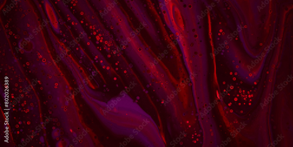Colorful Abstract: Red Spots and Fluid Shapes Colorful Abstract: Red Spots and Fluid Shapes