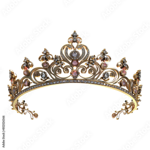Photo of tiara isolated on transparent background