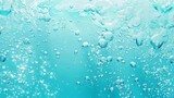 Fizzing water bubbles, carbonated drink, undersea abstract background, transparent water with fizzing moisture drops.