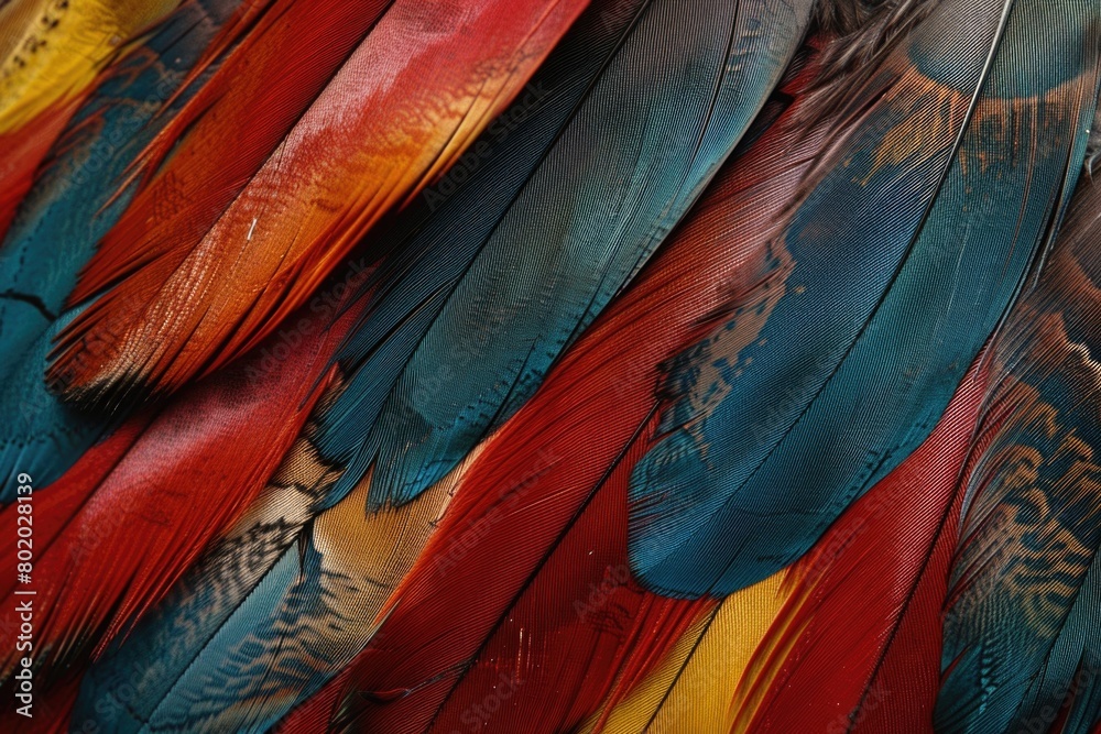 Native American Background. Ethereal Feathers in Traditional Indian Culture