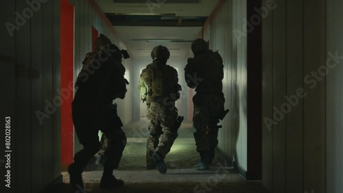 Soldiers Searching Building