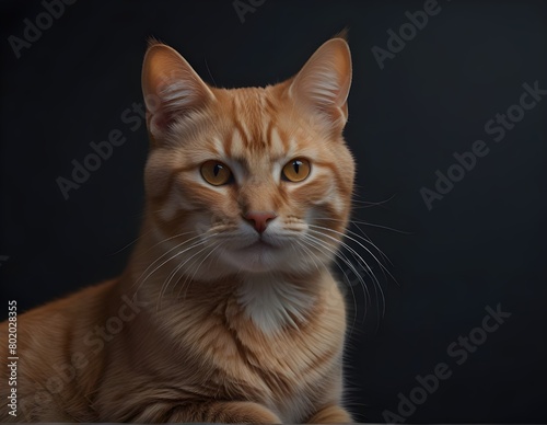 Red cat isolated . Generative AI