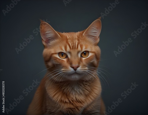 Red cat isolated . Generative AI