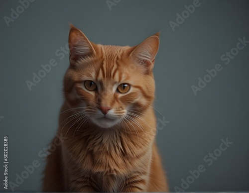 Red cat isolated . Generative AI