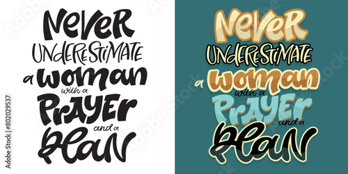 Postcard about Jesus - Lettering quote hand drawn doodle postcard. T-shirt design, mug print.