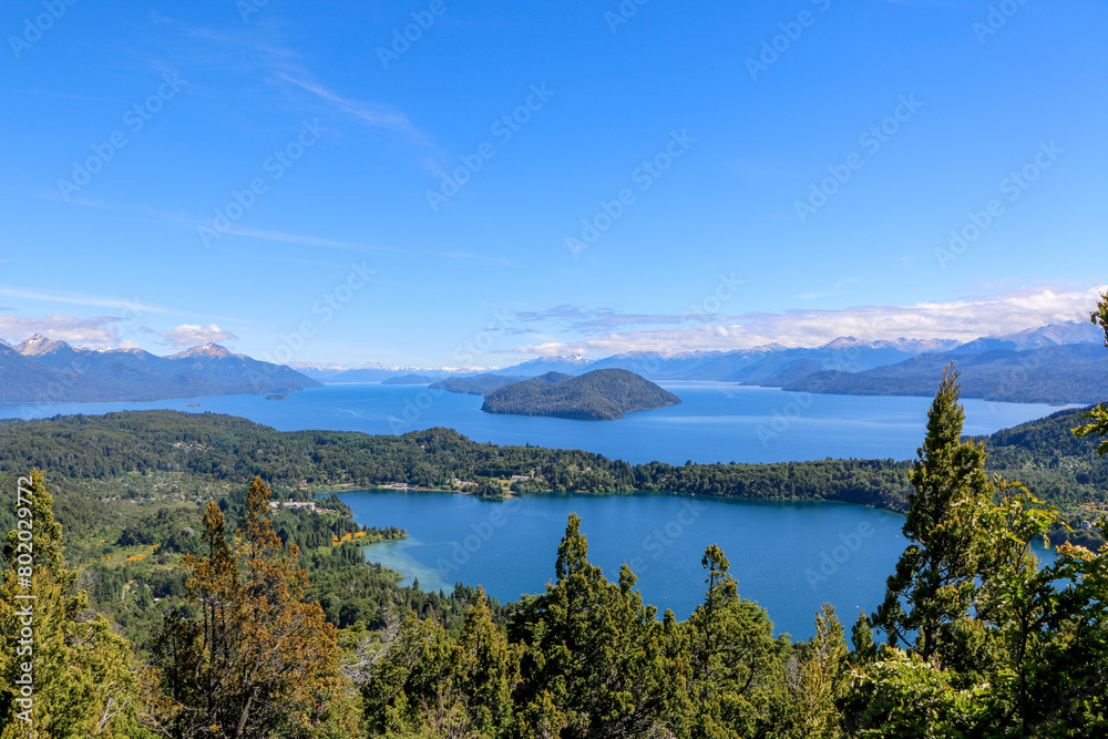 lake and mountains