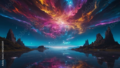landscape with clouds Celestial Dreamscape Surreal Sculpture in 8K Cosmic Splendor