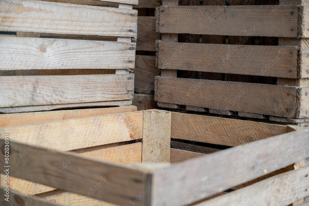 Wooden boxes for vegetables and fruits Wooden boxes for vegetables and fruits