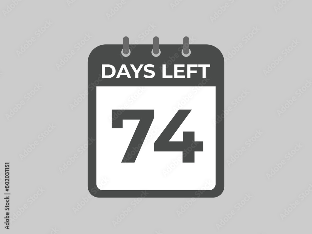 74 days to go countdown template. 74 day Countdown left days banner design. 74 Days left countdown timer
74 days to go countdown template. 74 day Countdown left days banner design. 74 Days left countdown timer