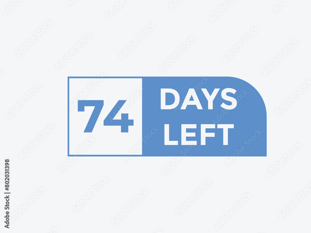 74 days to go countdown template. 74 day Countdown left days banner design. 74 Days left countdown timer
74 days to go countdown template. 74 day Countdown left days banner design. 74 Days left countdown timer