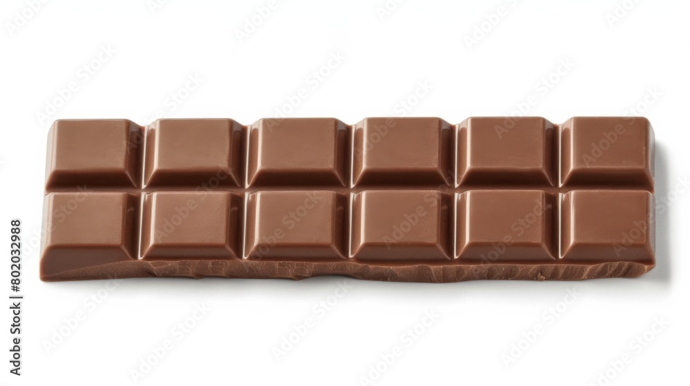 Fototapeta premium Assorted Dark Chocolate Pieces Close-Up isolated in white background