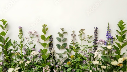 Botanicalthemed horizontal banners for wedding business or web design with herbal elements. Concept Botanical Banners, Horizontal Layout, Wedding Business, Web Design, Herbal Elements photo