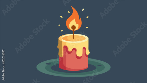 A small candle with a printed time strip wrapped around it giving the illusion of melting wax as the session progresses..