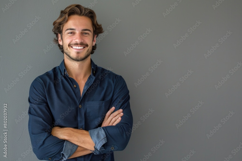 Smiling man with arms crossed Smiling man with arms crossed