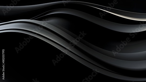  Infinity Wave Lines Wallpaper, Black Tone Minimalistic Background, Hand Edited Generative AI