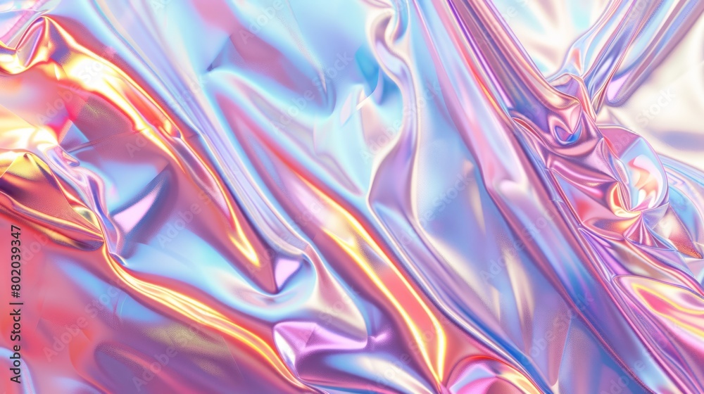 Abstract background of holographic foil in pink, blue and white colors Abstract background of holographic foil in pink, blue and white colors